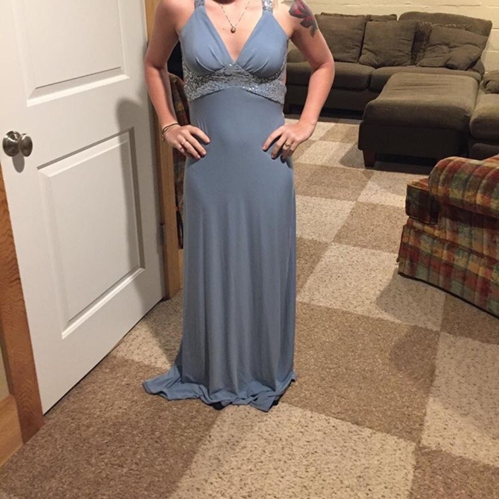 Light blue prom dress